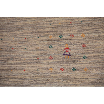 Tapis rayé tribal Gabbeh 8 x 8