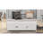 TREXM Storage Bench With 3 Shutter-Shaped Doors, Shoe Bench With Removable Cushion And Hidden Storage Space (White, OLD SKU: WF284226AAK)