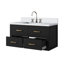 Meuble-lavabo simple blanc 36 po X P 22 po D, dessus en quartz blanc et ensemble de robinet-117825149