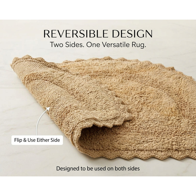 100% Cotton Bath Rug, Beige