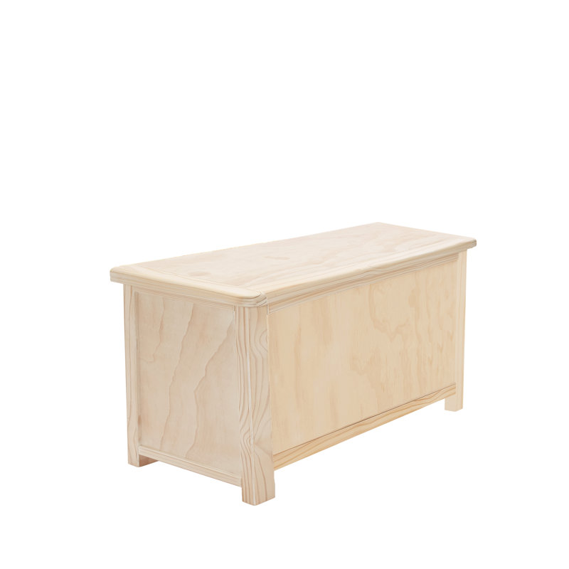 Wood Flip Top Storage Bench, Washed