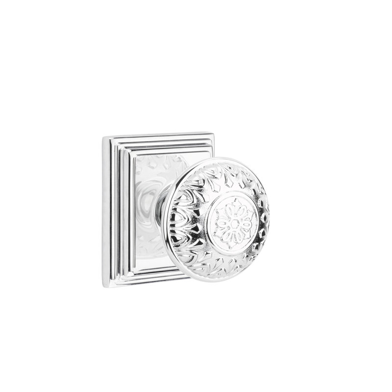 Bouton d’intimité avec wilshire rose Lancaster, Chrome brillant