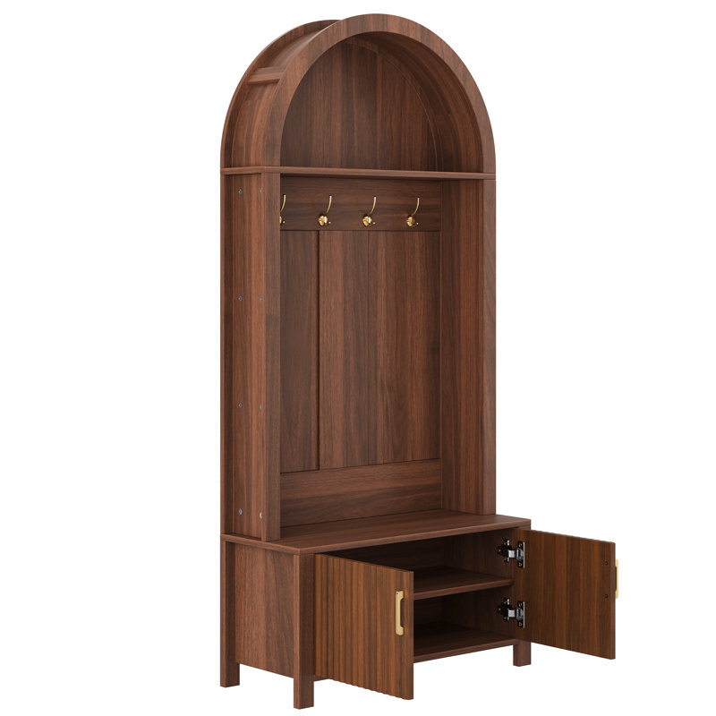 Armoire décorative Archedora, Noyer