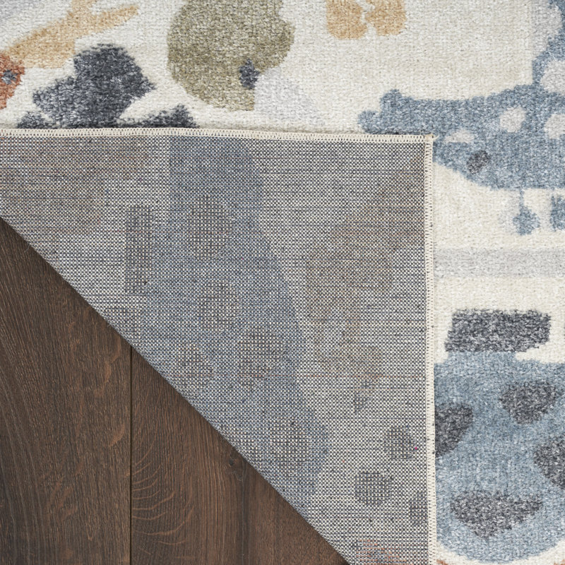 Tapis ivoire lavable à la machine Astra, Rectangle 7 pi 10 po x 10 pi