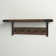 Nikole 42" Wide Industrial Rustic Solid Wood Metal Coat Rack With 5 Hooks And 1 Shelf
