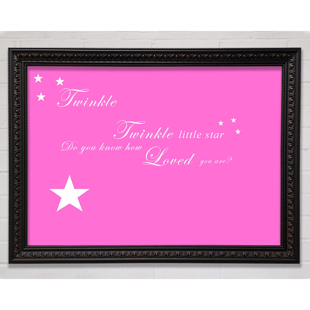 Kinderzimmer Zitat Twinkle Twinkle Little Star 1 Silber - Druck