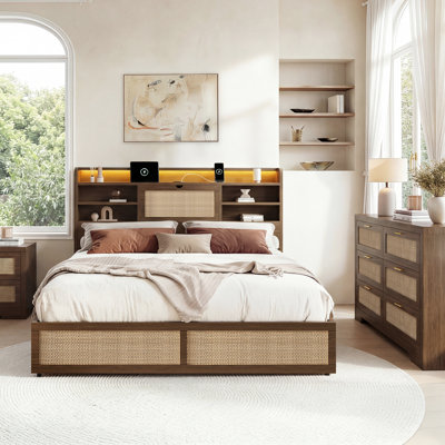 Collection de meubles de chambre à coucher 2 pièces transitionnels modernes