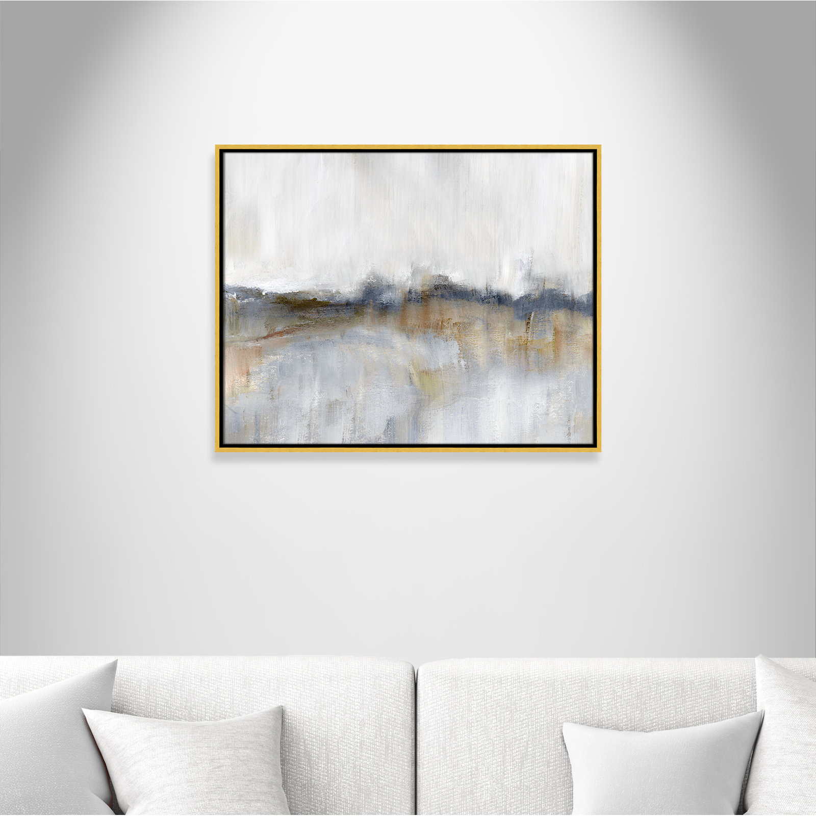 Rosebud Print by Nan, 23.5" H x 29.5" W, Gold