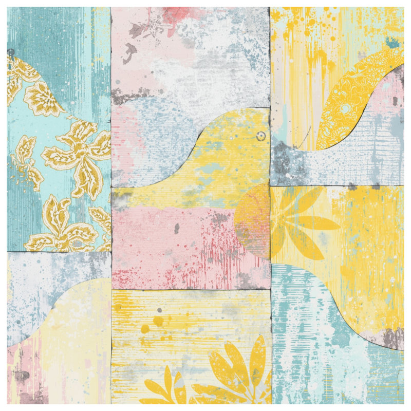 Tapisserie murale Patchwork - Patchwork, H 68 po x l 80 po avec 4 œillets