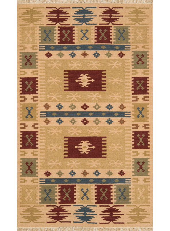 ProGarage Wool Southwestern Indoor Rug, Rectangle 5' x 8'