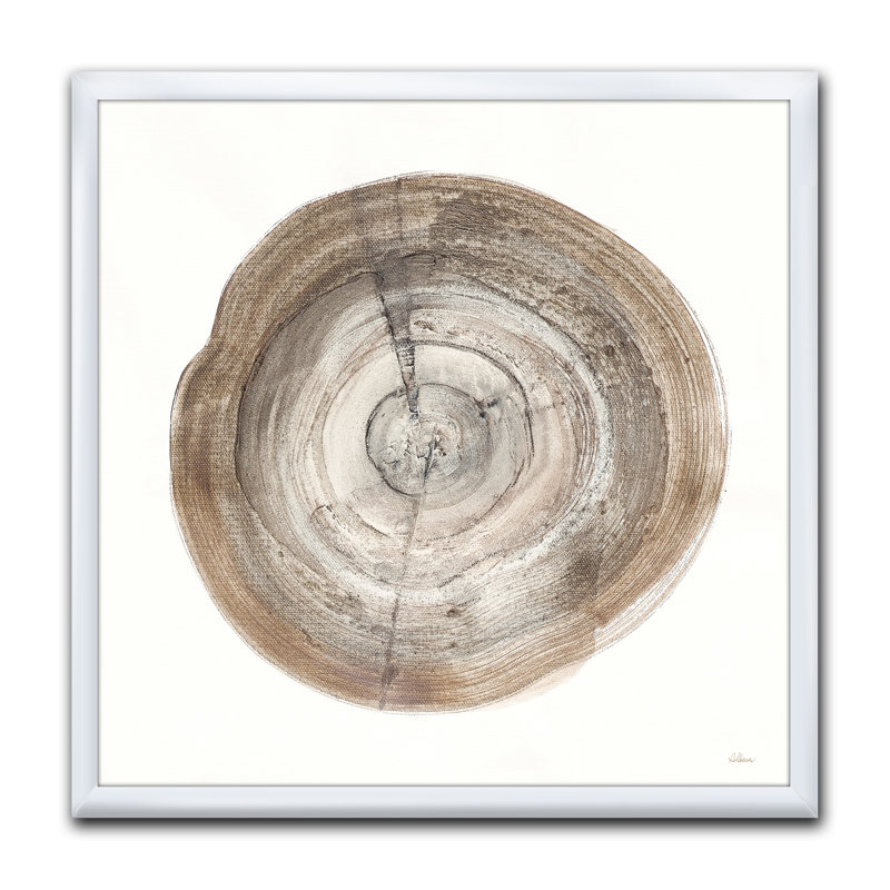 «Circle Natural Elements I», reproduction sur toile encadrée, H 30 po x l 30 po x P 1 po, Cadre blanc