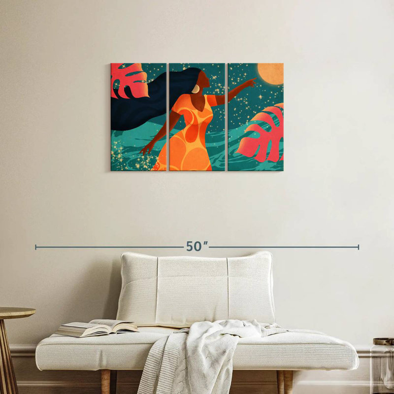 Leisha Latina Chasing Moonlight, 20" H x 33" W