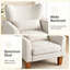 Chaise d'appoint moderne avec coussin et coussin de siège amovibles, pieds de soutien robustes-371869072-371869073