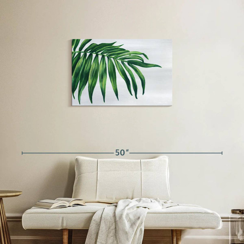 Harnek feuille tropicale I, H 20 po x l 30 po