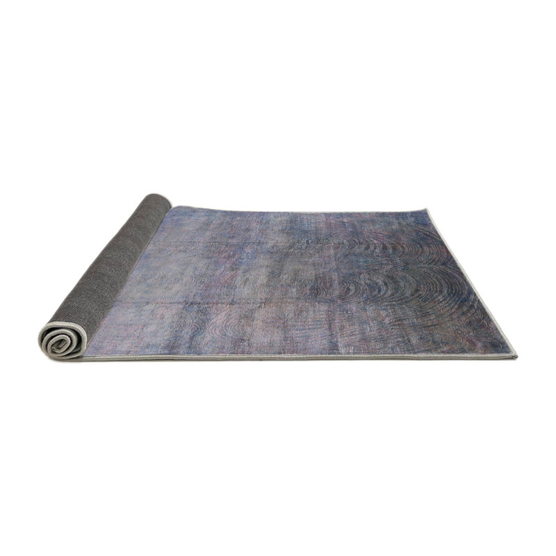 Tapis abstrait bleu, Rond 3 pi