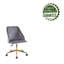 Chaise de bureau en velours Auman-729940733