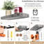 Tablettes flottantes pour mur - ensemble de 2 tablettes murales en bois rustique pour le salon, la cuisine, la chambre à coucher, le rangement de la salle de bain - étagère à livres de 16 po pour la décoration murale, la maison, la ferme, les cadres