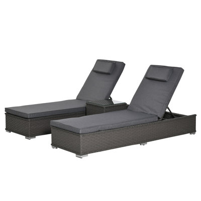 Aymelia 195cm Long Reclining Single Chaise with Cushions