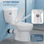 Toilette allongée deux pièces avec poignée latérale - 1,28 GPF, certifié CUPC