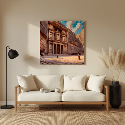 Cities Petra Jordan Brown Metal Wall Art