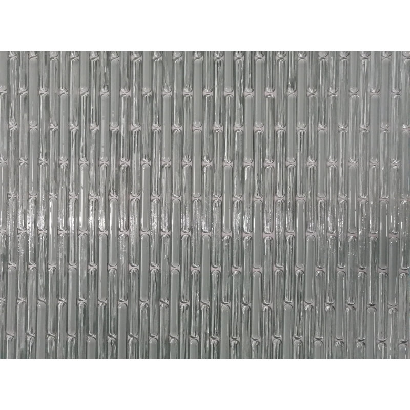 Eclipse 1" x 6" Glass Novelty Mosaic Wall Tile, Clear