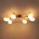6 - Light Elliptical Opal Glass Globe Linear Semi Flush Mount
