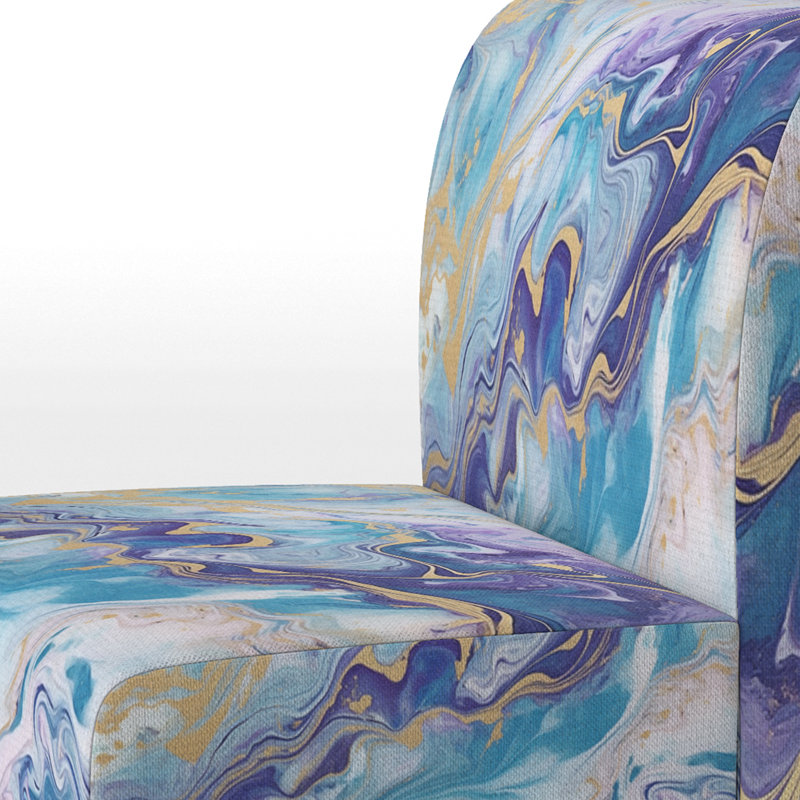 Fauteuil de chambre Berendien , Mélange de polyester vert / mauve
