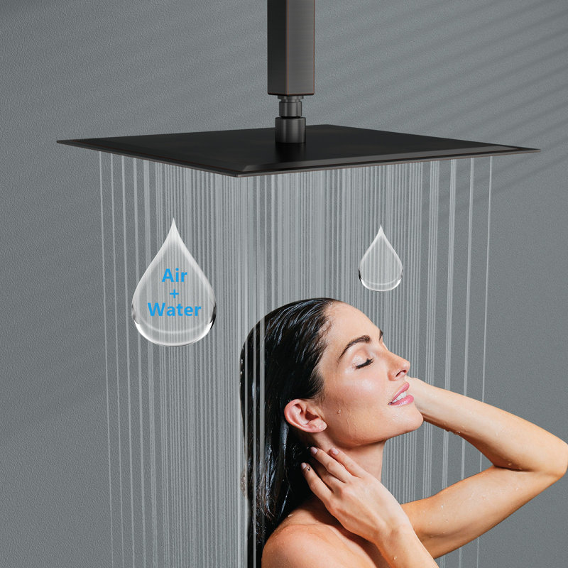 Pomme de douche carrée 12 po, Oil Rubbed Bronze