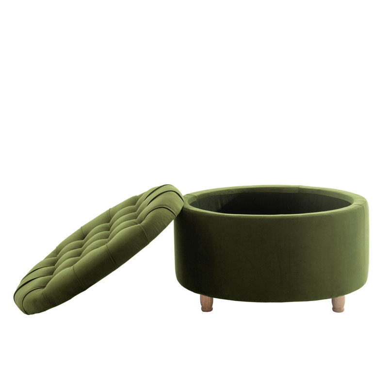 Grand repose-pieds avec rangement Niche Knight 28 po - vert émeraude, Vert émeraude, Bois médium