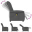  Fauteuil inclinable de massage en tissu gris foncé