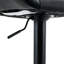 Ensemble de 2 tabourets de bar réglables Modern Modern, matériau en polyuréthane noir, avec repose-pieds, peut supporter jusqu'à 250 lb, convient aux bars à la maison et aux îlots de cuisine.-1339297315
