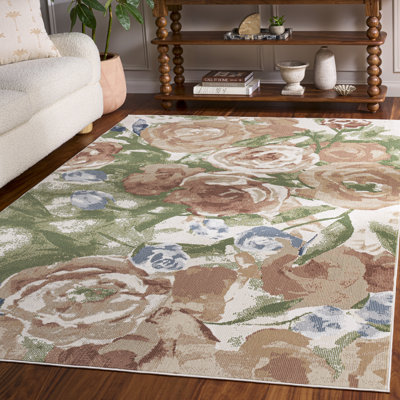 Tapis intérieur/extérieur à motif floral Utopia 814
