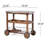 Outdoor Bar Cart With Finish And Storage Space Wood Aluminum Cart, To Mild Weather Conditions