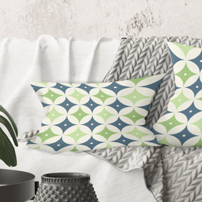 Retro GeometricDesign V - Mid-Century ModernPrinted Throw Pillow