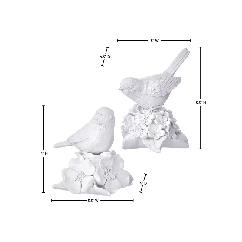 Oiseau en résine 5,5 po 