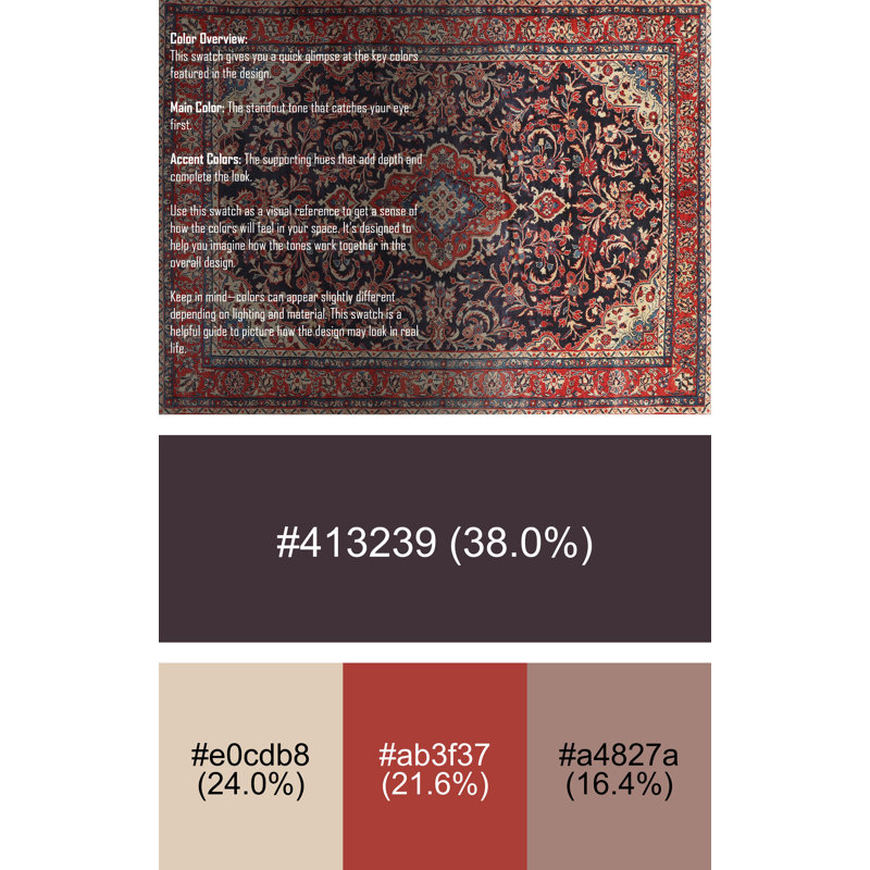 Tapis bleu marine oriental, Rectangle 8 pi x 12 pi