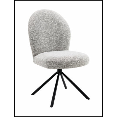Ensemble de 2 chaises d'appoint pivotantes Lawton Grey Boucle, sièges confortables et élégants pour les intérieurs modernes