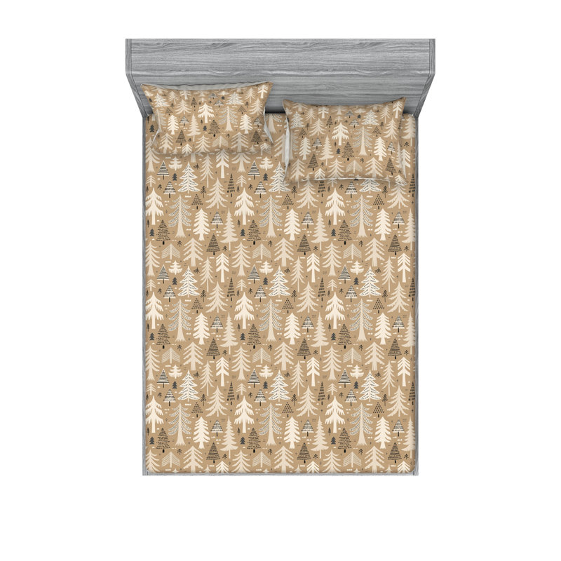 Drap-housse et taie décorative Ambesonne, Ensemble de draps très grand californien avec 2 t