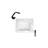 23.6'' Ceramic Single Bathroom Vanity Top Sink and Faucet