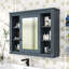 Armoire de rangement murale, armoire à pharmacie avec miroir et rangement dissimulé Viehmann-237464653