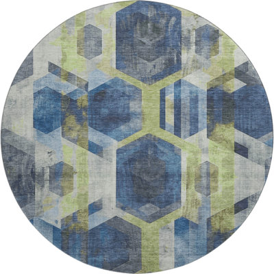 Premium Machine Washable Varroville AMF1722 Geometric Rug