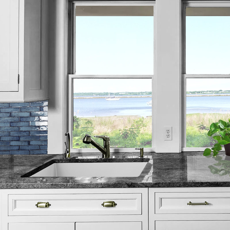 Plymouth 33" L x 20" W Undermount Kitchen Sink, White