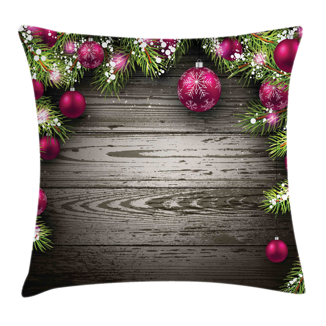 Kissenbezug, Rustic Ball Ast, Weihnachten, Braun Rosa