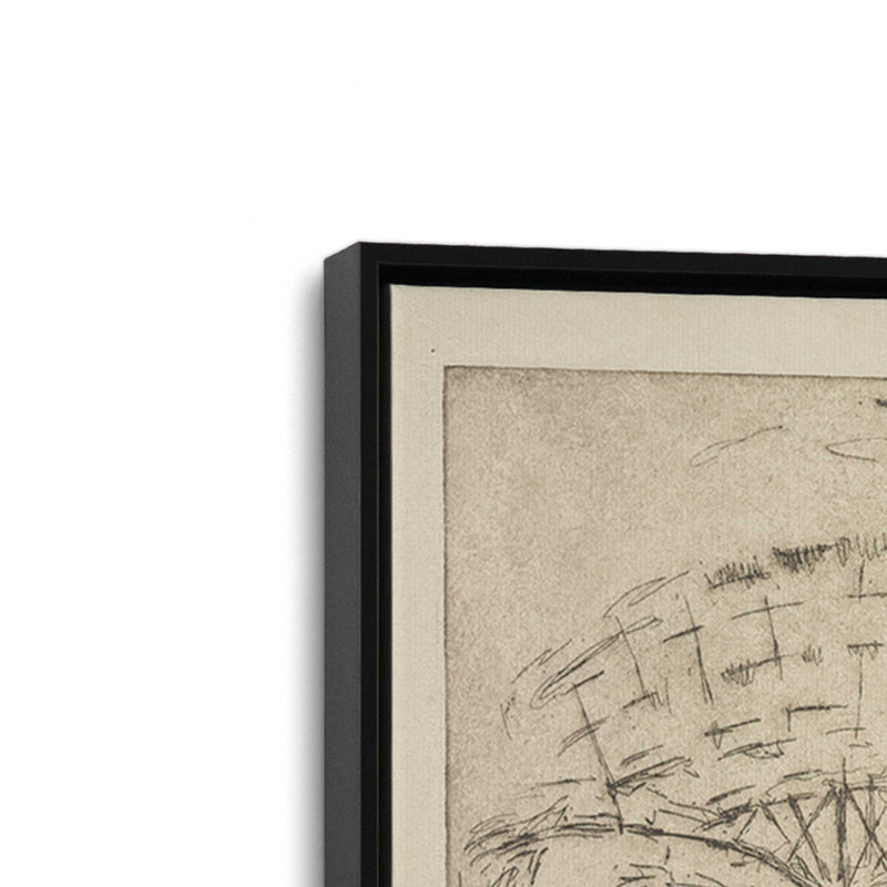 «Penn Station» par Stellar Design Studio, reproduction d'art, L 18 po x H 24 po, Noir, Toile avec cadre