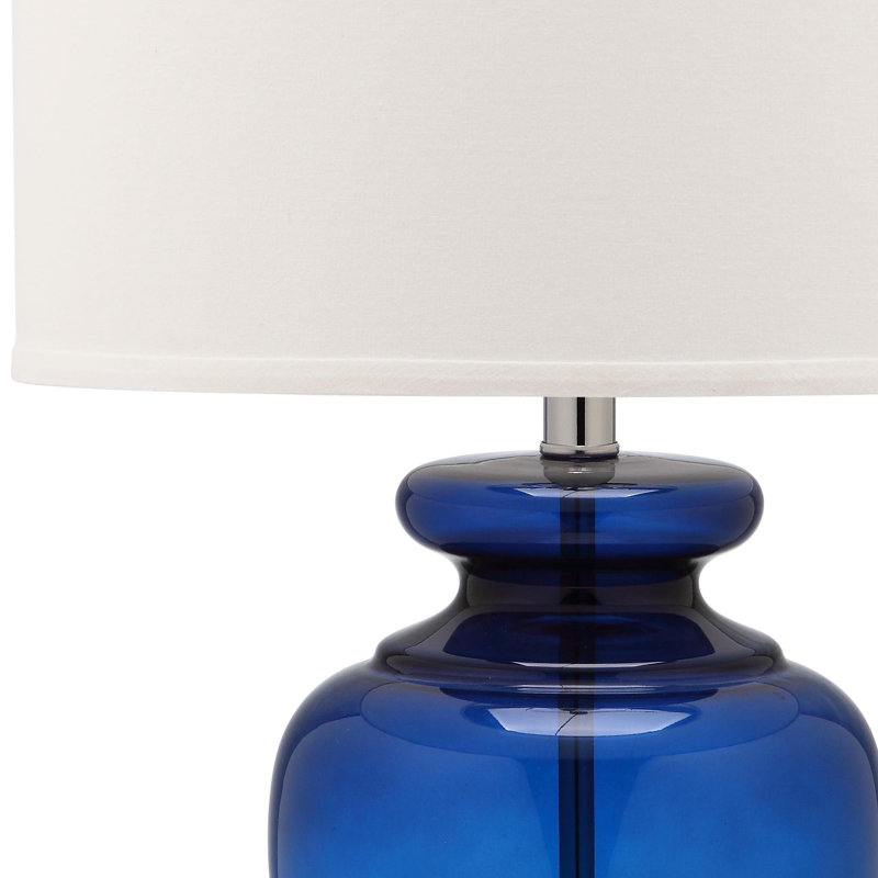Tiverton Glass Table Lamp, Navy