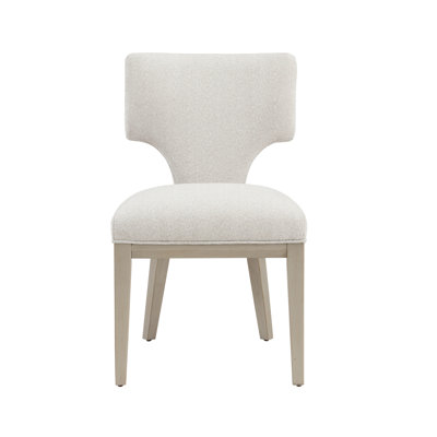 Of 2 Linen & Champagne Chairs - Gray, 20" Seat Width, 18" Depth, Height, No , 15" Back 14" Floor , 220Lbs Weight Capacity Per Seat, Solid Wood Legs, Engineering Stone Tabletop, Design, Base, Side