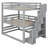 Triple Bunk Bed With Storage Staircase,Separate Design-1864931690