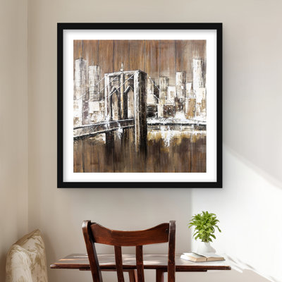 «Brooklyn Bridge» - reproduction de chambre à coucher brune