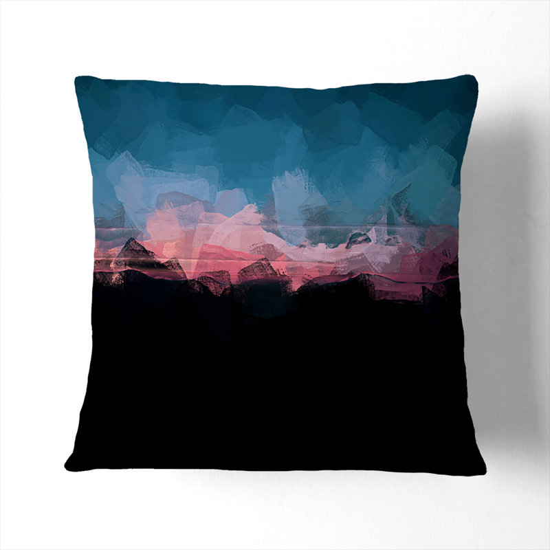 Square Throw Cushion, Black, 55cm H x 55cm W x 20cm D