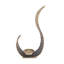 Bougeoir sculptural en métal avec une finition ombrée dorée et bronze